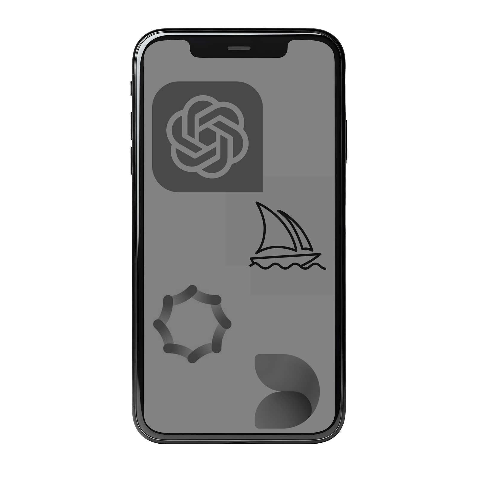 Celular mostrando plataforma genérica